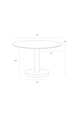 Black Oak Round Dining Table | Splendido Monaco | Oroa.com