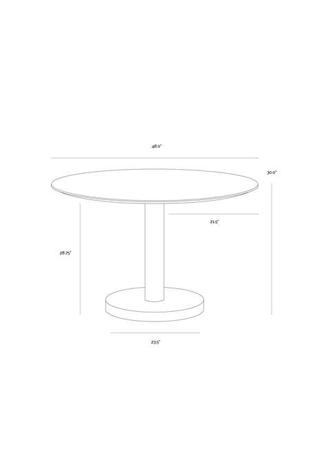 Modern European furniture - Black Oak Round Dining Table - www.oroa.com