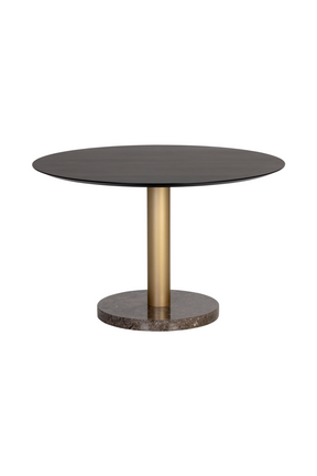 Black Oak Round Dining Table by Splendido Monaco