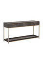 Modern European furniture - Gray Oak 3-Drawer Console Table - www.oroa.com