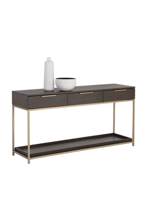 Gray Oak 3-Drawer Console Table | Splendido Rebel | Oroa.com