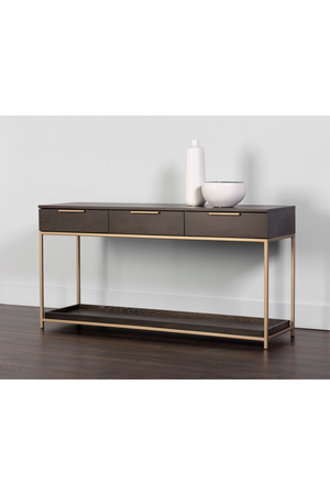 Gray Oak 3-Drawer Console Table | Splendido Rebel | Oroa.com