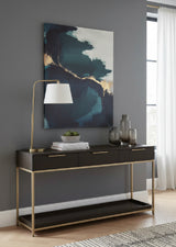 Modern European furniture - Gray Oak 3-Drawer Console Table - www.oroa.com
