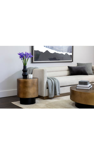 Antique Brass Round End Table | Splendido Bernaby | Oroa.com