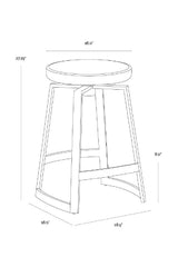 Modern European furniture - Gold-Base Swivel Counter Stool - www.oroa.com