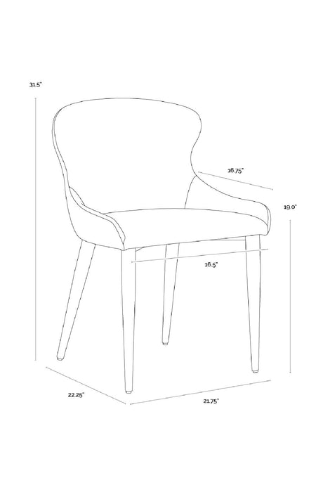 Modern European furniture - Leather Look Modern Dining Chairs (2) - www.oroa.com
