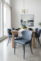 Modern European furniture - Leather Look Modern Dining Chairs (2) - www.oroa.com
