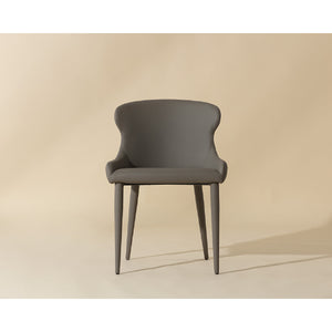 Modern European furniture - Taupe Leather Dining Chairs (2) - www.oroa.com