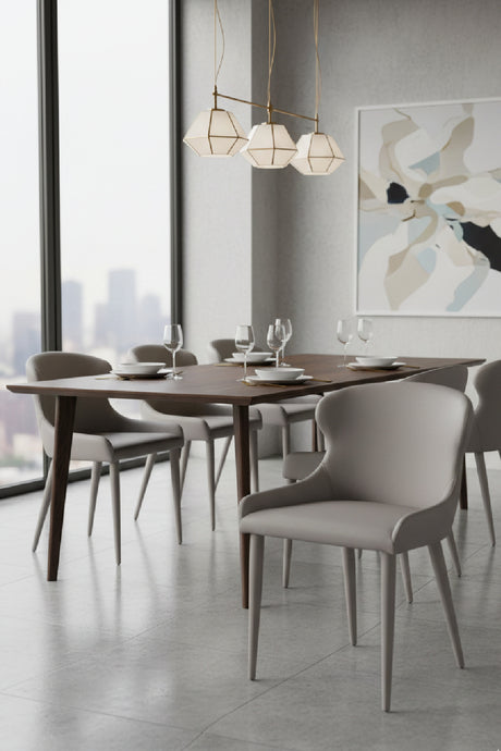 Taupe Leather Dining Chairs (2) | Splendido Evora | Oroa.com
