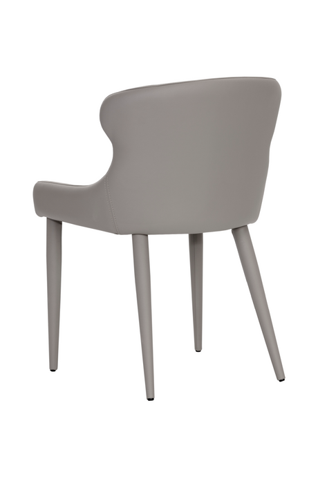 Modern European furniture - Taupe Leather Dining Chairs (2) - www.oroa.com
