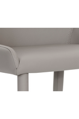 Modern European furniture - Taupe Leather Dining Chairs (2) - www.oroa.com