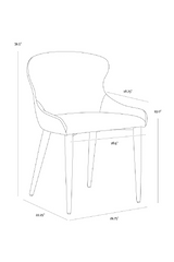 Modern European furniture - Taupe Leather Dining Chairs (2) - www.oroa.com