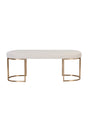 Modern European furniture - Oval Cream Fabric Bench - www.oroa.com
