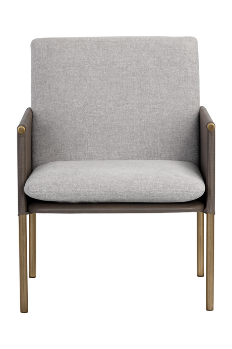 Leather Arm Gray Lounge Chair | Splendido Bellevue | Oroa.com