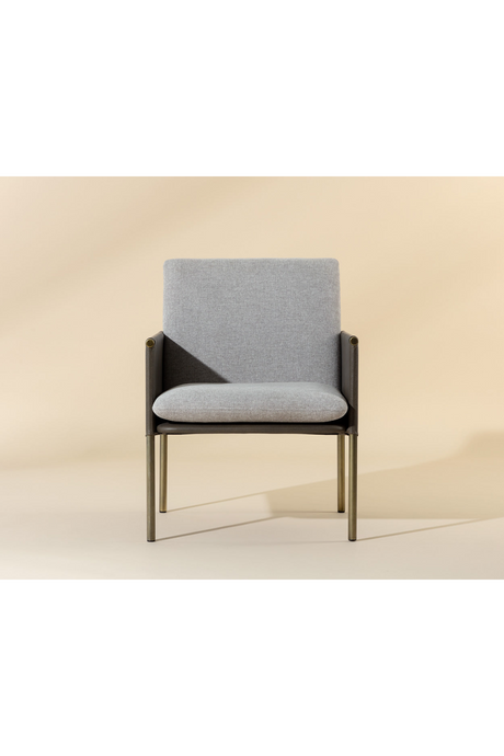 Modern European furniture - Leather Arm Gray Lounge Chair - www.oroa.com