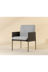 Modern European furniture - Leather Arm Gray Lounge Chair - www.oroa.com