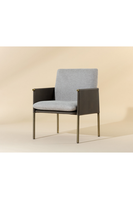 Modern European furniture - Leather Arm Gray Lounge Chair - www.oroa.com
