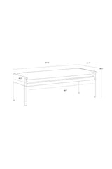 Modern European furniture - Brass Frame Modern Bench - www.oroa.com