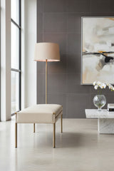 Modern European furniture - Brass Frame Modern Bench - www.oroa.com