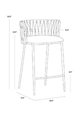Modern European furniture - Weaved Back Counter Stool - www.oroa.com