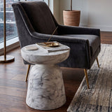 Marble-Look Indoor/Outdoor End Table | Splendido Lucida