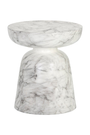 Marble-Look Indoor/Outdoor End Table by Splendido Lucida Side Table