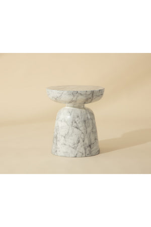 Modern European furniture - Marble-Look Indoor/Outdoor End Table - www.oroa.com