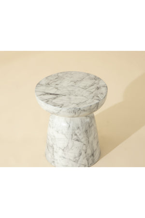 Modern European furniture - Marble-Look Indoor/Outdoor End Table - www.oroa.com
