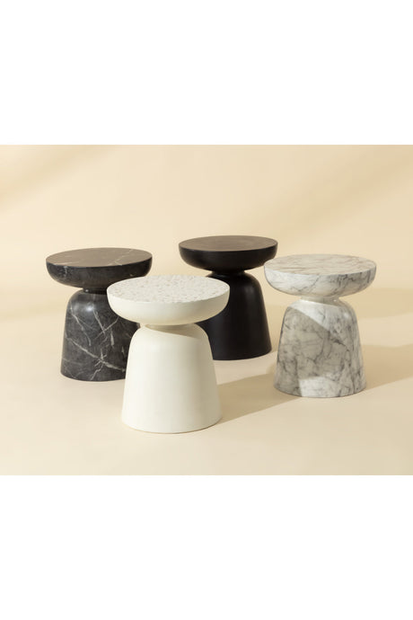 Modern European furniture - Marble-Look Indoor/Outdoor End Table - www.oroa.com