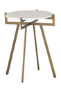Modern European furniture - Antique Brass Marble End Table - www.oroa.com