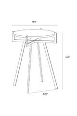 Modern European furniture - Antique Brass Marble End Table - www.oroa.com