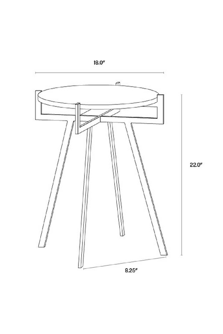 Modern European furniture - Antique Brass Marble End Table - www.oroa.com