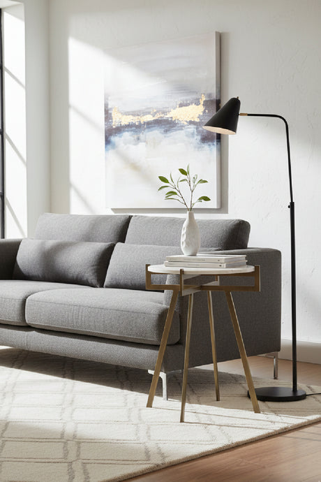 Antique Brass Marble End Table | Splendido Anak | Oroa.com