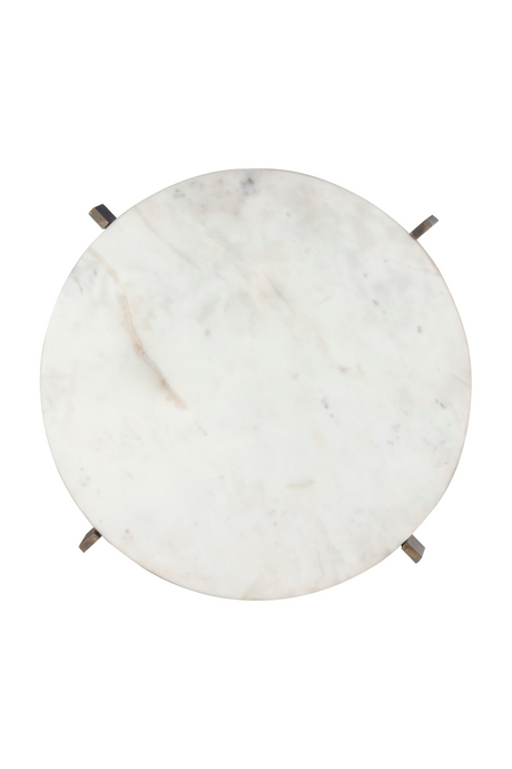 Modern European furniture - Antique Brass Marble End Table - www.oroa.com
