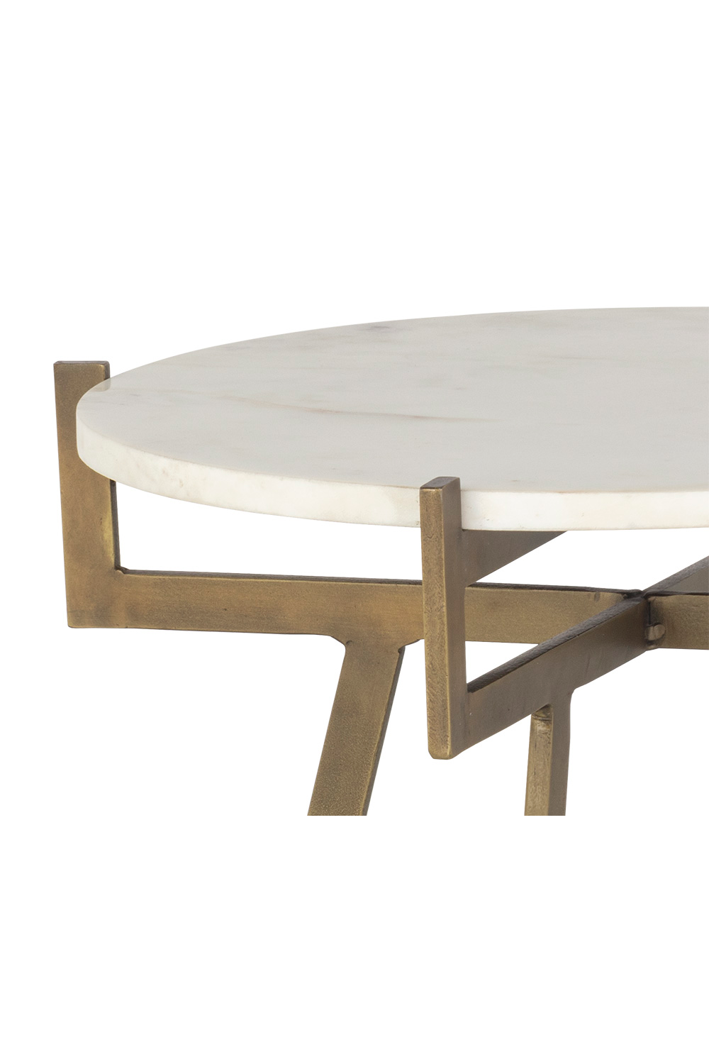 Antique Brass Marble End Table | Splendido Anak | Oroa.com