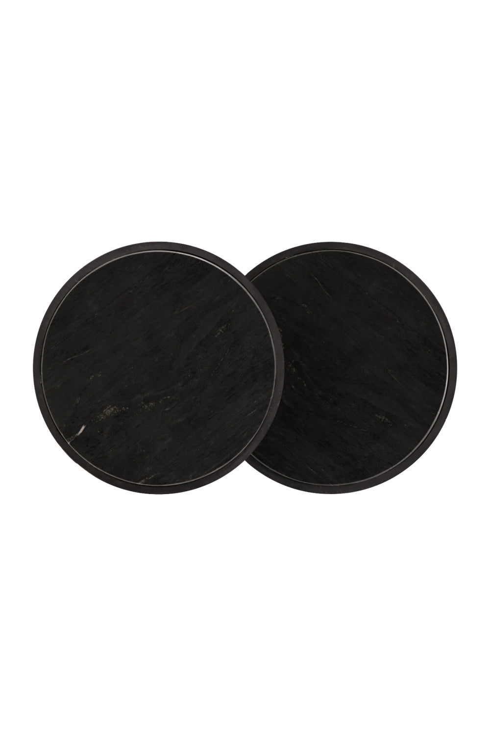   Modern European furniture - Black Marble Nesting End Tables (2) - www.oroa.com | Oroa.com