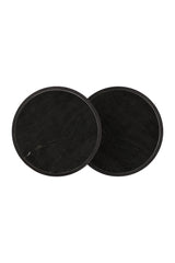 Modern European furniture - Black Marble Nesting End Tables (2) - www.oroa.com
