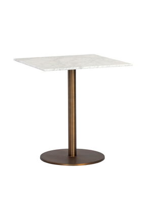 Art Deco Marble Square Bistro Table by Splendido Enco Dining Table