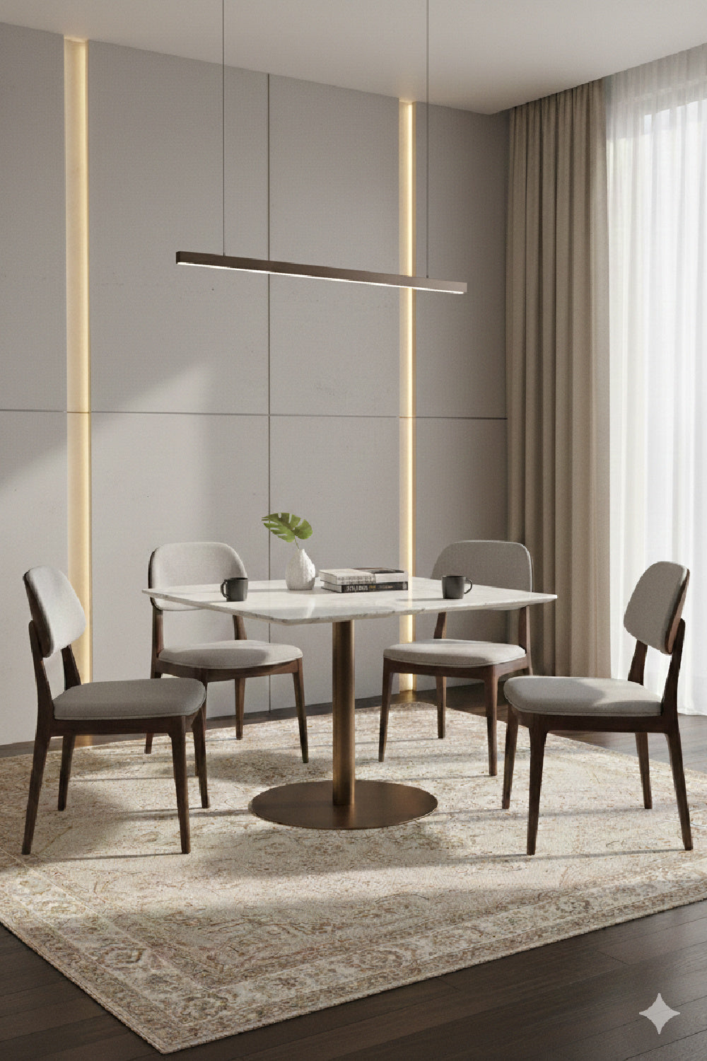 Art Deco Marble Square Bistro Table | Splendido Enco | Oroa.com