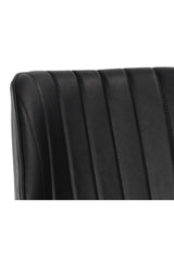 Modern European furniture - Channeled Leather Look Dining Chairs (2) - www.oroa.com