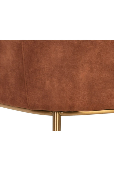Modern European furniture - Orange Velvet Look Lounge Chair - www.oroa.com