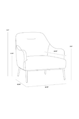 Modern European furniture - Orange Velvet Look Lounge Chair - www.oroa.com