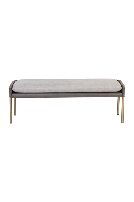 Modern European furniture - Brass Frame Modern Bench - www.oroa.com