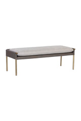 Modern European furniture - Brass Frame Modern Bench - www.oroa.com