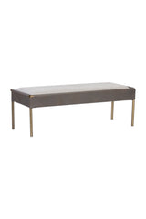 Modern European furniture - Brass Frame Modern Bench - www.oroa.com