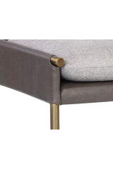 Modern European furniture - Brass Frame Modern Bench - www.oroa.com