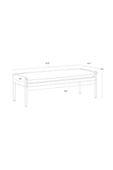Modern European furniture - Brass Frame Modern Bench - www.oroa.com