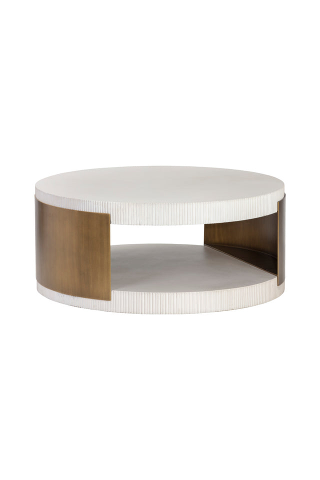 White Ridged Indoor/Outdoor Coffee Table | Splendido Cavette | Oroa.com