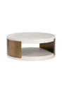Modern European furniture - White Ridged Indoor/Outdoor Coffee Table  - www.oroa.com