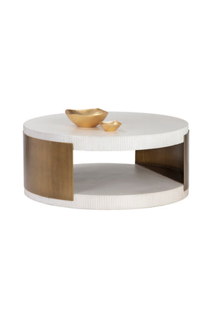 White Ridged Indoor/Outdoor Coffee Table | Splendido Cavette | Oroa.com